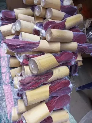 Bamboo Stick With Red Coral Beads