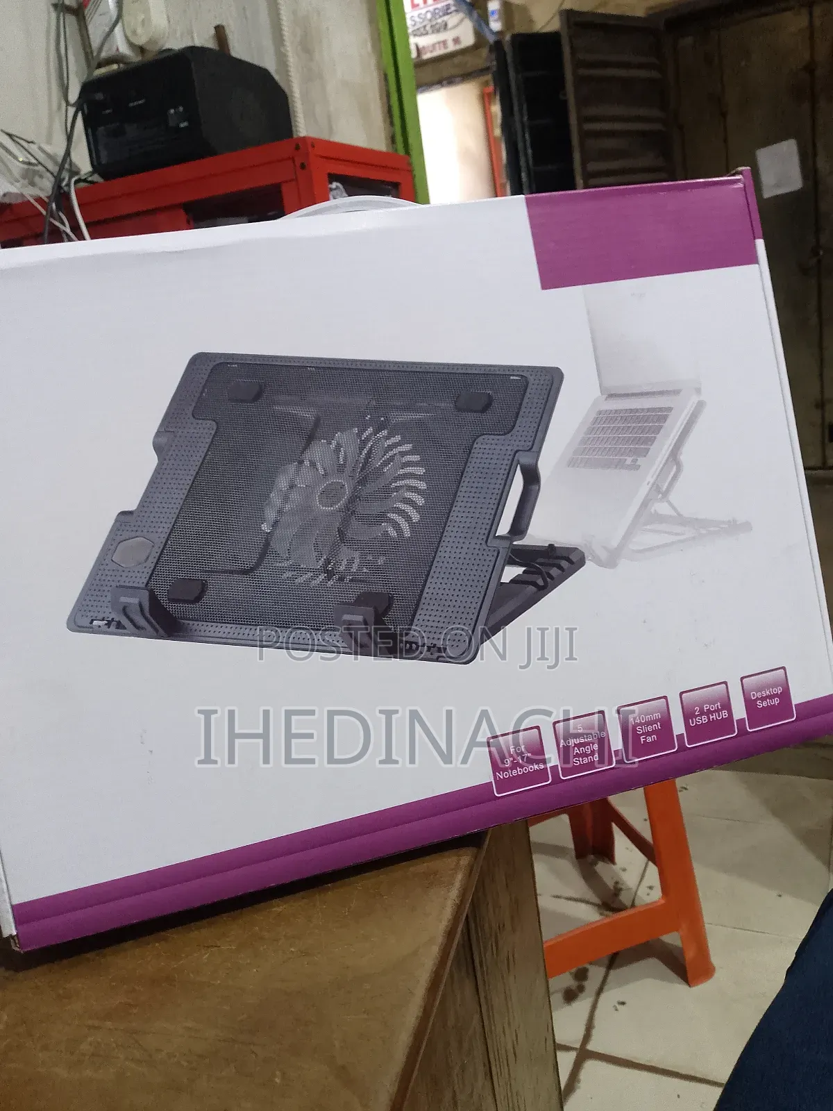 Adjustable Laptop Stand With Cooling Fan