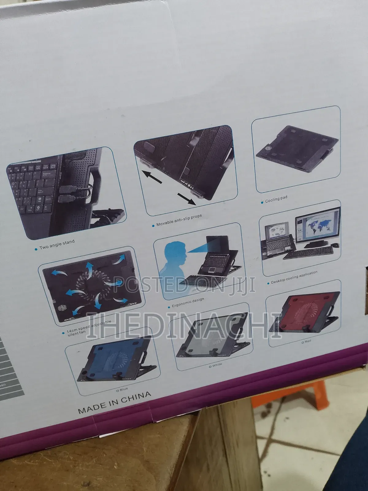Adjustable Laptop Stand With Cooling Fan
