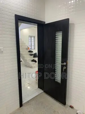 Wenge HDF Kitchen Glass Door With Frame and Architrave