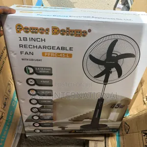 Power Deluxe Rechargeable 18 Inches Fan With Remote Control