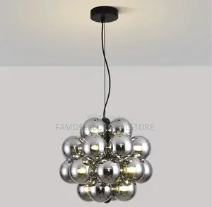 Minimalistic Black Globe Chandelier