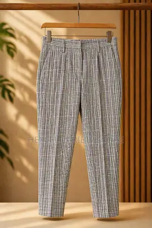 Classic Checkered Trousers – Straight-Leg Pants Trouser