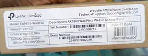 Tp-Link Omada Ax1800 Wall Plate Wifi 6 Access Point Eap615-Wall