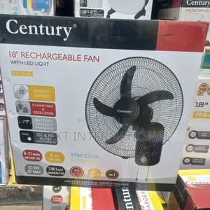 Century Rechargeable Wall Fan 18 Inches With Led Lights
