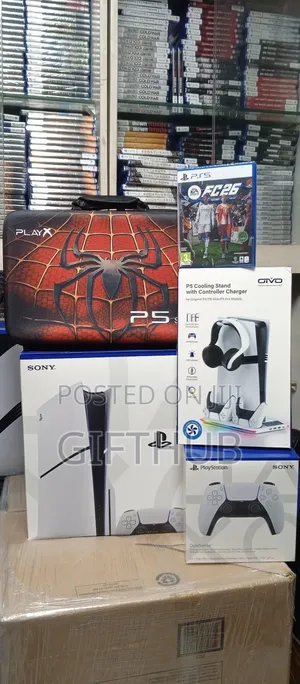 Ps5 Slim Consol 1tb,Slim Bag, Fc 26, Cooling Stand, Ps5 Pad