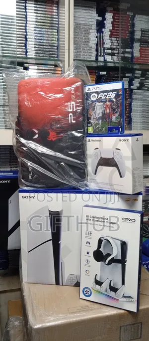 Ps5 Slim Consol 1tb,Slim Bag, Fc 26, Cooling Stand, Ps5 Pad