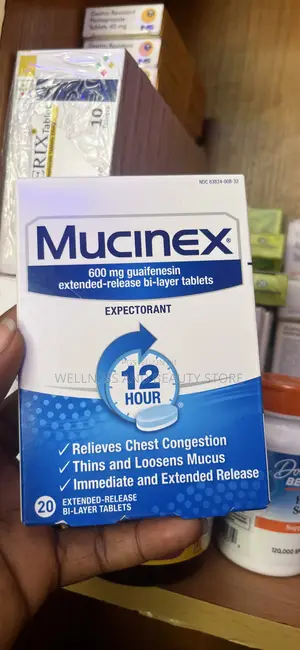 Mucinex 12 Hour 600 Mg Guaifenesin Extended-Release 20 Bi-Layer Tablet