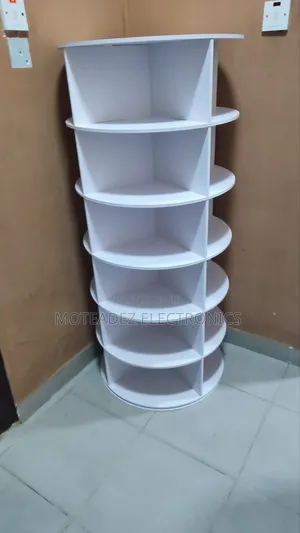 7 Layer 360° Rotating Luxury Quality Wooden Shoe Bag Rack Organiser