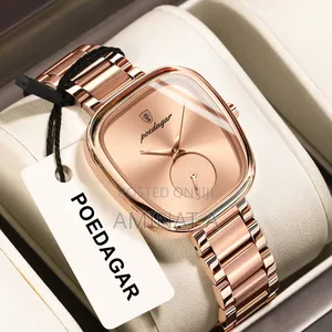 Poedagar High Quality Steel Chain Watch for Women - All Rosegold
