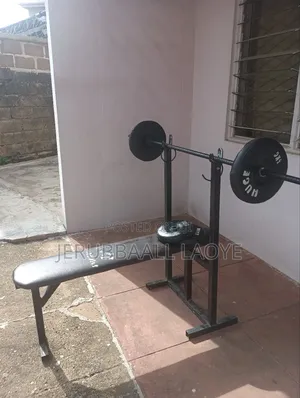 Bench Press, 50kg Weight and Rod