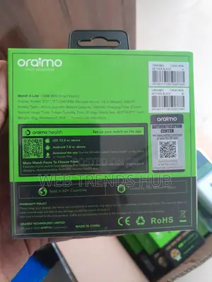 Brand New Oraimo Watch 6 Lite (Osw-809) - 2.01" Hd Large Screen
