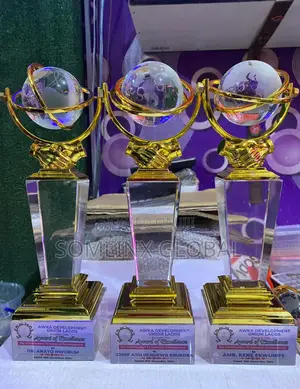 Crystal Trophy Plaque 23