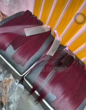 SDD Vietnam Bone Straight Hair Wine Color 12"