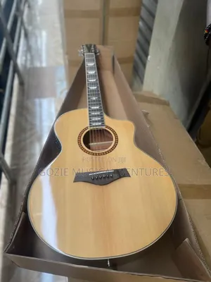 Takla 41" Semi Acoustic Electro Guitar Wood Colour It With Bag Strap.