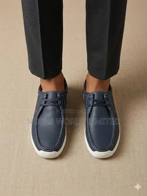 Clarks Leather White Sole Loafers Abl
