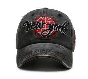 Unisex Ny Black Patterned Baseball Facecap