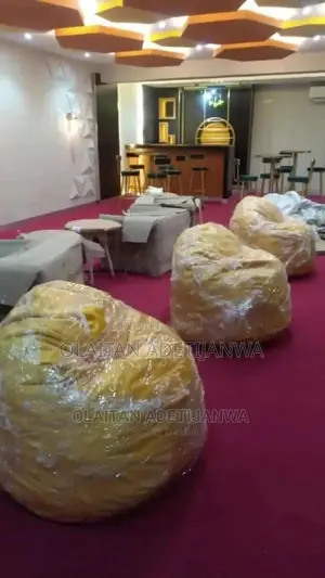 Frameless Matte Yellow Beanbag Lounger Furniture