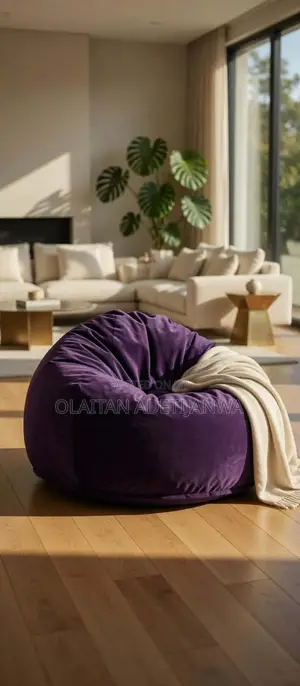 Modern Beanbag Frameless Exchangeable Cover Purple