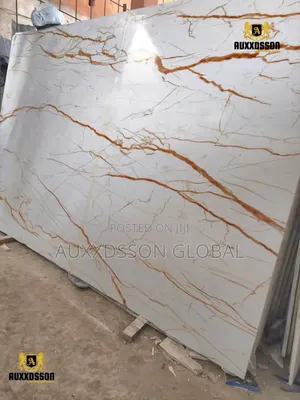 White and Gold Quartz Slabs