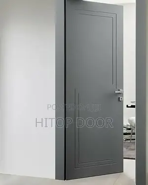 Hitops HDF Door Dark Gray With Frame and Architrave