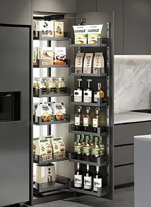 6-Layer Luxury Glass Pantry Shelf – Organize in Style!
