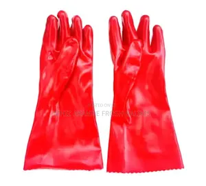 Red Rubber Hand Gloves 12 Pairs