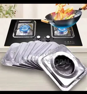 10pcs Thick Square High-Temperature Aluminum Foil Gas Cooker Protector