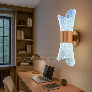 Led Wall Lamp With Artistic Curved Glass Warm Led Wall Lamps