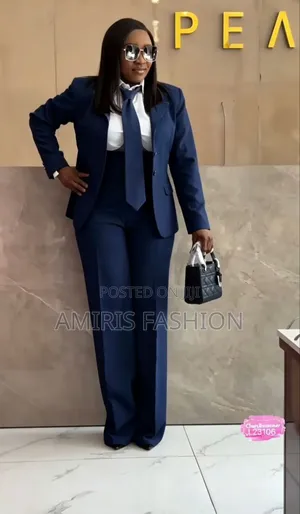 Quality Ladies' Trousers Suit With Tie