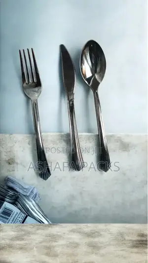24 Plastic Cutlery Sets (Spoon,Fork,Knife)