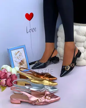 Gorgeous Plus Feet Low Heel Slingback Sandals