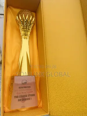 Crystal Circle Gold Trophy Plaque