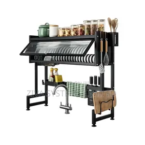 Over the Sink Dish Rack With Cover