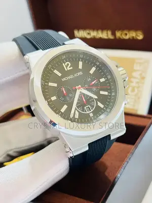 Michael Kors Quality Luxury Men Rubber Strap Wristwatch