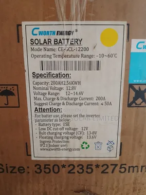 200ah Cworth Luthiun Ion Battery 12v
