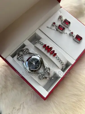 Ruby-Inspired 4-in-1 Watch Set