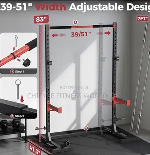 Commercial Squat Rack With Land Mine And Pull Up Bar.