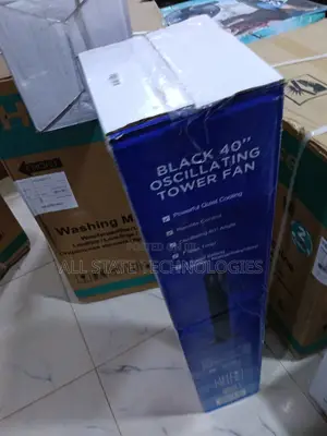 Maxi Black 40" Tower Fan – Efficient Cooling, New