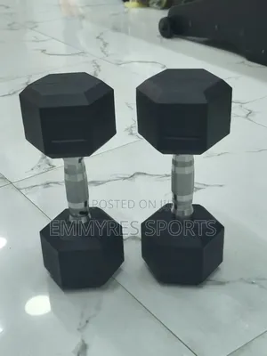 Pair of 7.5kg Hexagon Dumbbells