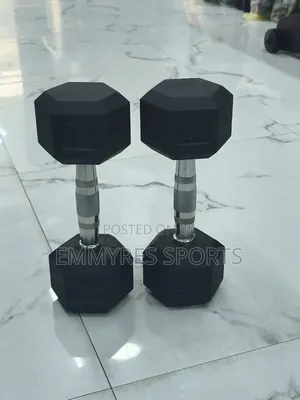 Pair of 5kg Hexagon Dumbbells