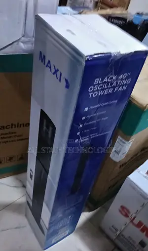 Maxi Tower Fan Black 40" – Just Arrived, New