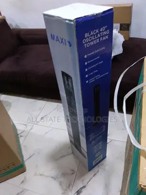 Maxi Black Tower Fan 40" – Smooth Quiet, New