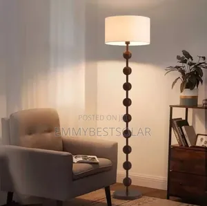 Chinese Nitro Walnut Floor Lamp