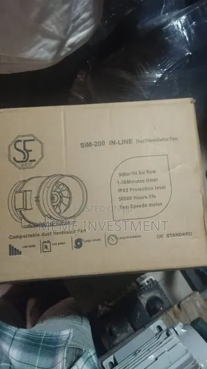 Sim_200 10 Lnline Duct Fan 220v, 2450rpm