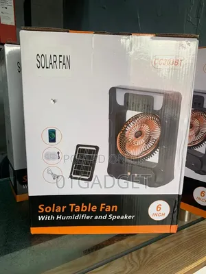 Fuzhao Cc303bt Solar Rechargeable 6 Inch Table Fan Bluetooth