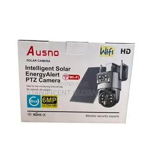 Ausno 6mp Hd Wifi Dual Lens Solar PTZ Outdoor Camera (Ubox App)