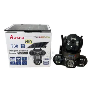 Ausno T30 9mp Wifi True Triple Lens Solar PTZ Camera (V380 App)