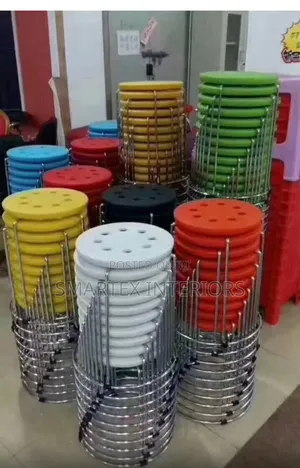 Best Quality Plastic Top Iron Leg Stool