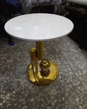 Round Marble Top Sidestool Table